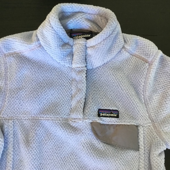 Womens Patagonia Snap-T Light Blue Pullover Polartec Fleece Sweater Size Small. - Picture 3 of 5